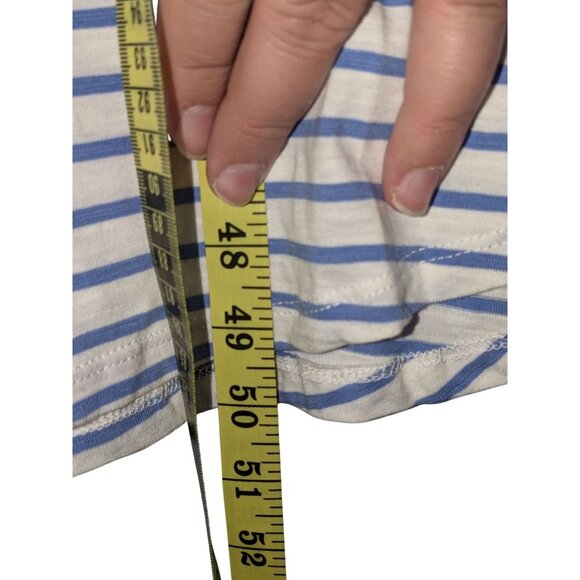 Time And Tru XXL Blue & White Striped Sleeveless V-Neck Dress - Picture 7 of 8